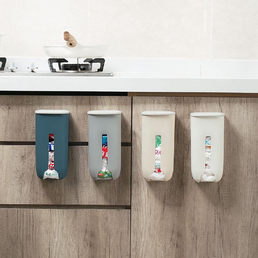 Hộp Đựng Túi Rác JUJIAJIA Bằng Gỗ Dán Tường Tiện Lợi