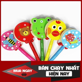 [Mẫu mới] Đồ chơi xúc xắc trống bằng gỗ sinh động cho bé