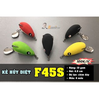 Mồi giả nhái hơi F45S – Đi chìm đáy | Cực nhạy cá chuối, cá sộp, cá lóc