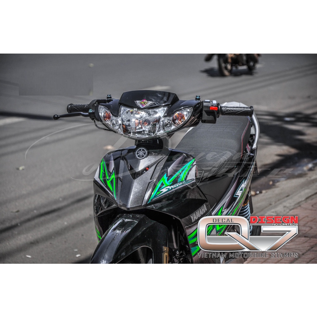 Tem Rời Sirius 110 Xanh Đen Hoa văn