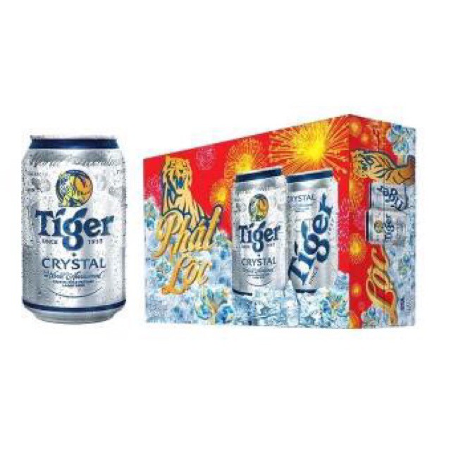 Bia Tiger Bạc Lon thùng 24 lon x330 mL