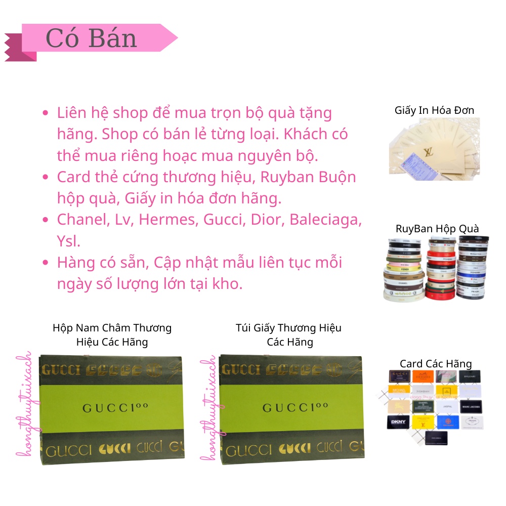 Túi Giấy Các Hãng Gu cci Xanh Lá Chữ Vàng Vip Nguyên Bản Cao Cấp Hàng Có Sẵn