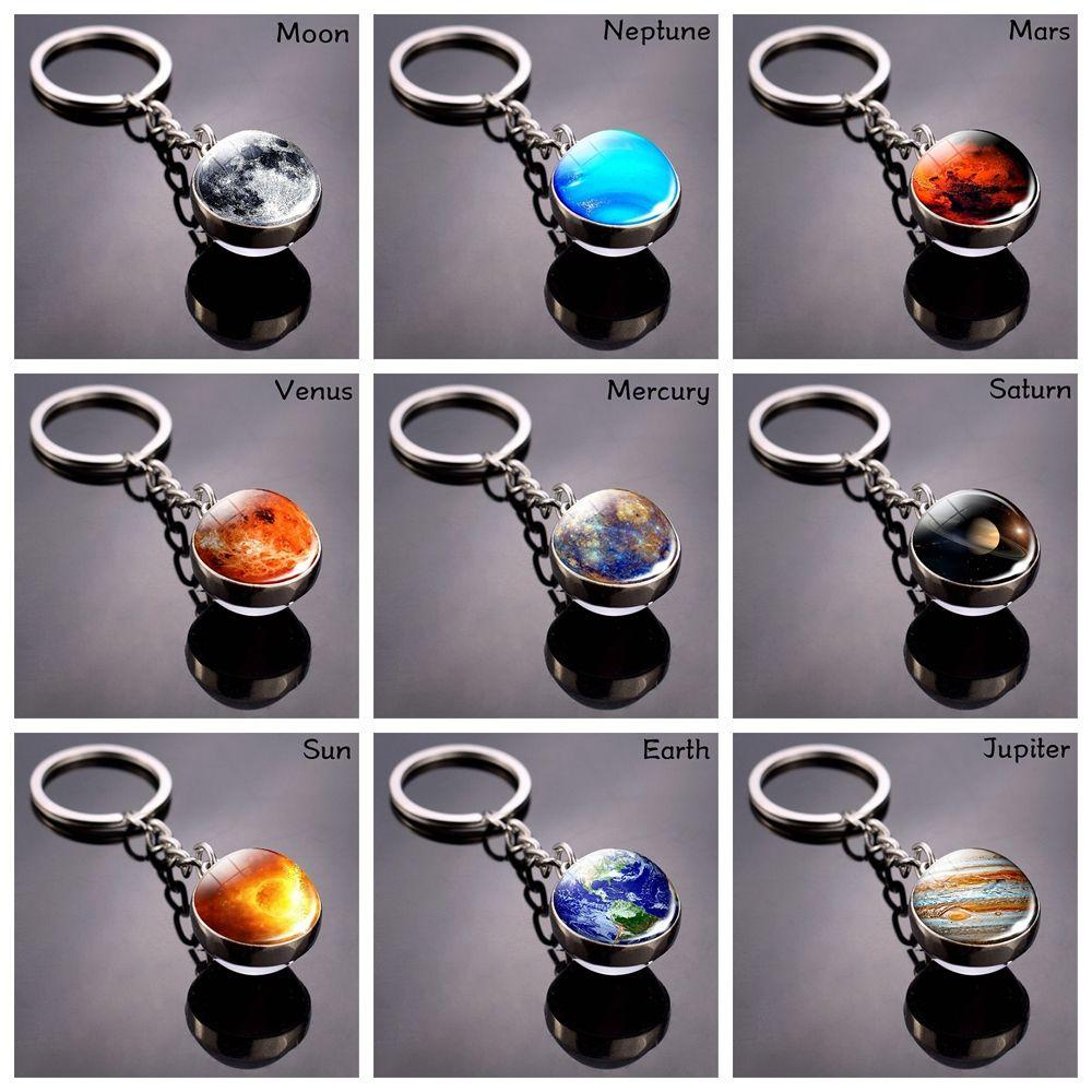 Móc Khóa Hệ Mặt Trời SOFTNESS Mặt Dây Chuyền Hình Bóng Galaxy Độc Đáo Cho Nữ