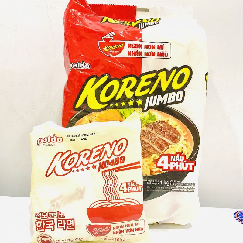 Mì KORENO Jumbo các loại gói 100g