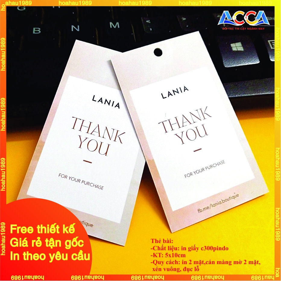 Dây tag quần áo_5.000 dây treo mác chất liệu dù dài 18cm_In thẻ Tag, nhãn mác theo yêu cầu_Miễn phí thiết kế Logo