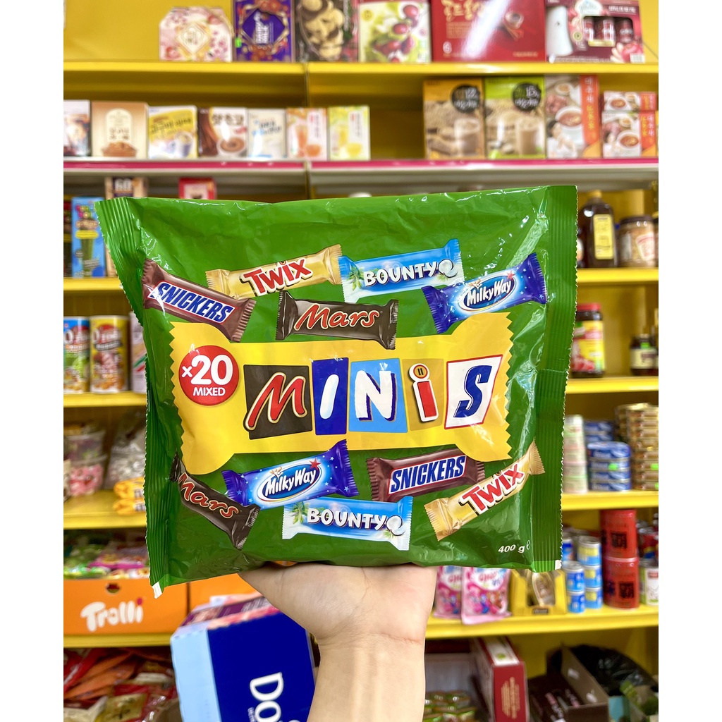 Kẹo Socola Hỗn Hợp Minis Mix Snickers Mars Bounty Twix MilkyWay Ăn Cực Ngon Chuẩn Hàng Đức