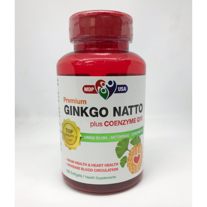 Ginkgo Natto Plus Coenzyme Q10 -Ginkgo Natto Plus Q10 giúp hỗ trợ hoạt huyết, tăng cường lưu thông máu