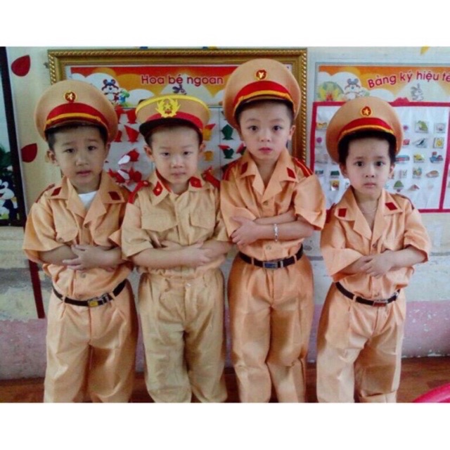 Trang Phục Hoá Trang Bộ Cảnh Sát GT Cho Bé Đầy Đủ Phụ Kiện