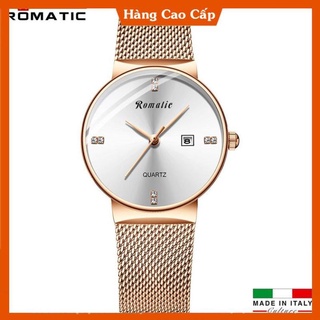 ĐỒNG HỒ NỮ ROMATIC ITALIA - DÂY TITANIUM SANG TRỌNG + TẶNG HỘP & PIN