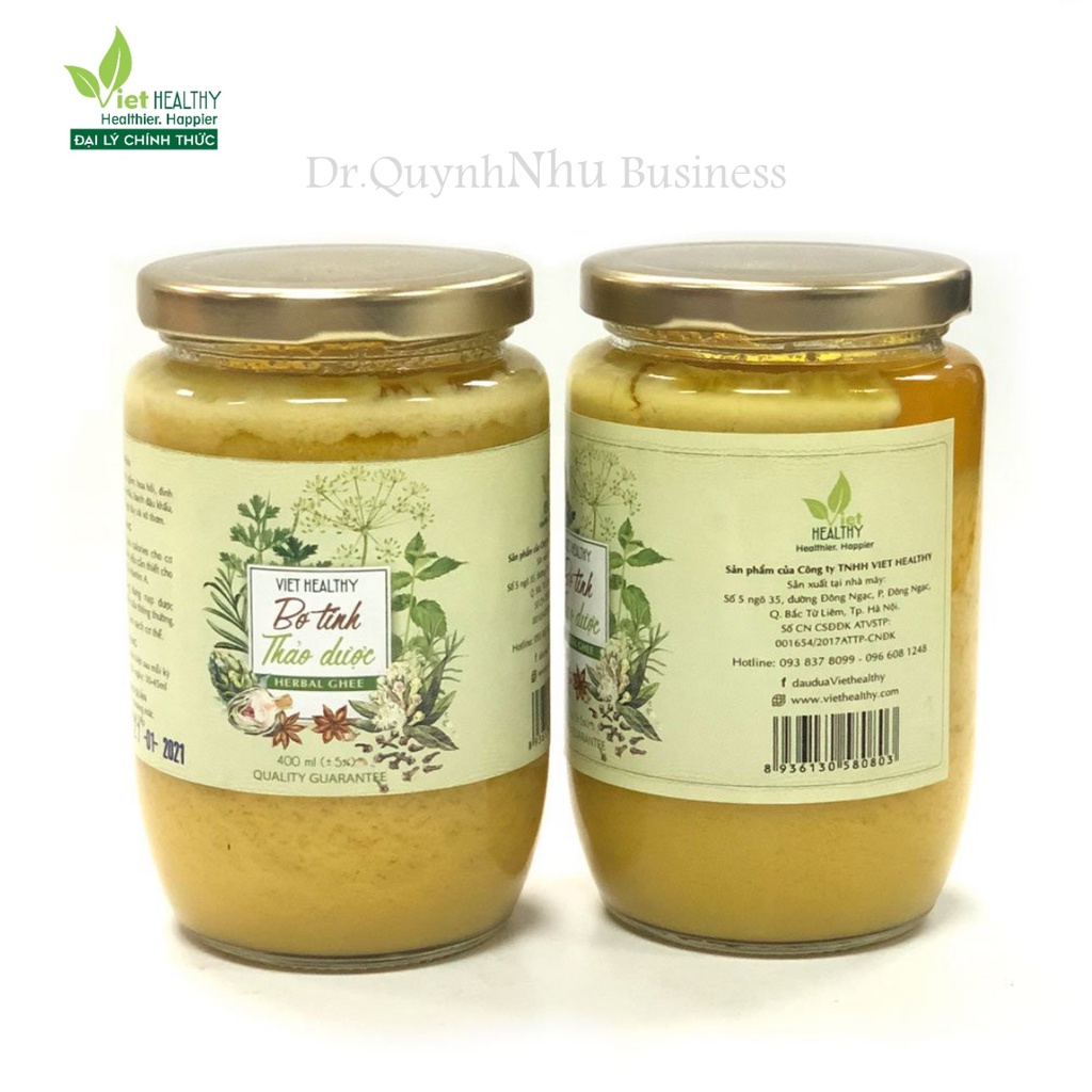 [CHÍNH HÃNG] Ghee thảo dược Viet Healthy 400ml giàu dinh dưỡng, thơm ngon, rất tốt cho sức khỏe