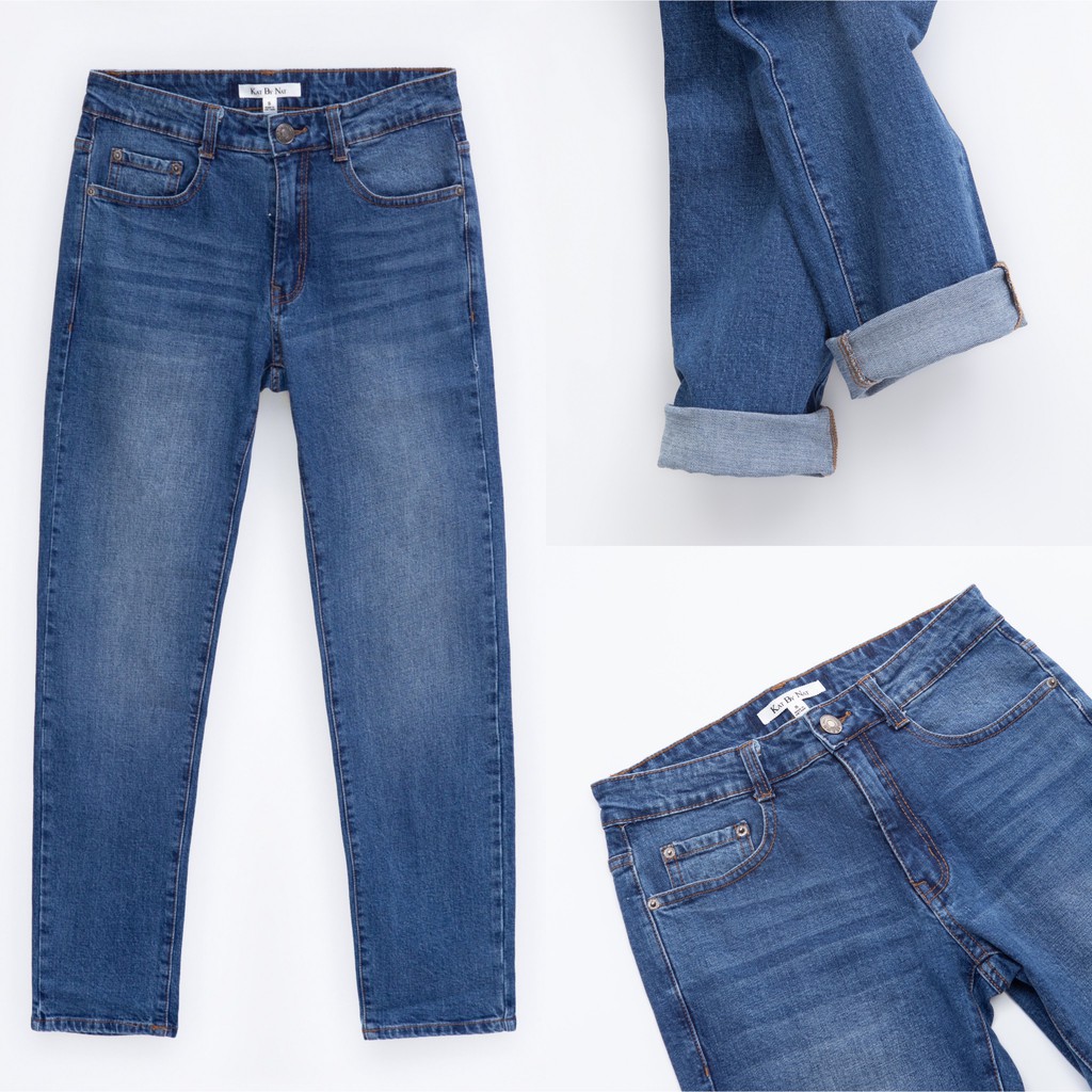 Quần Jean Nam Basic Cao Cấp KATBYNAT, form ống suông QJ40