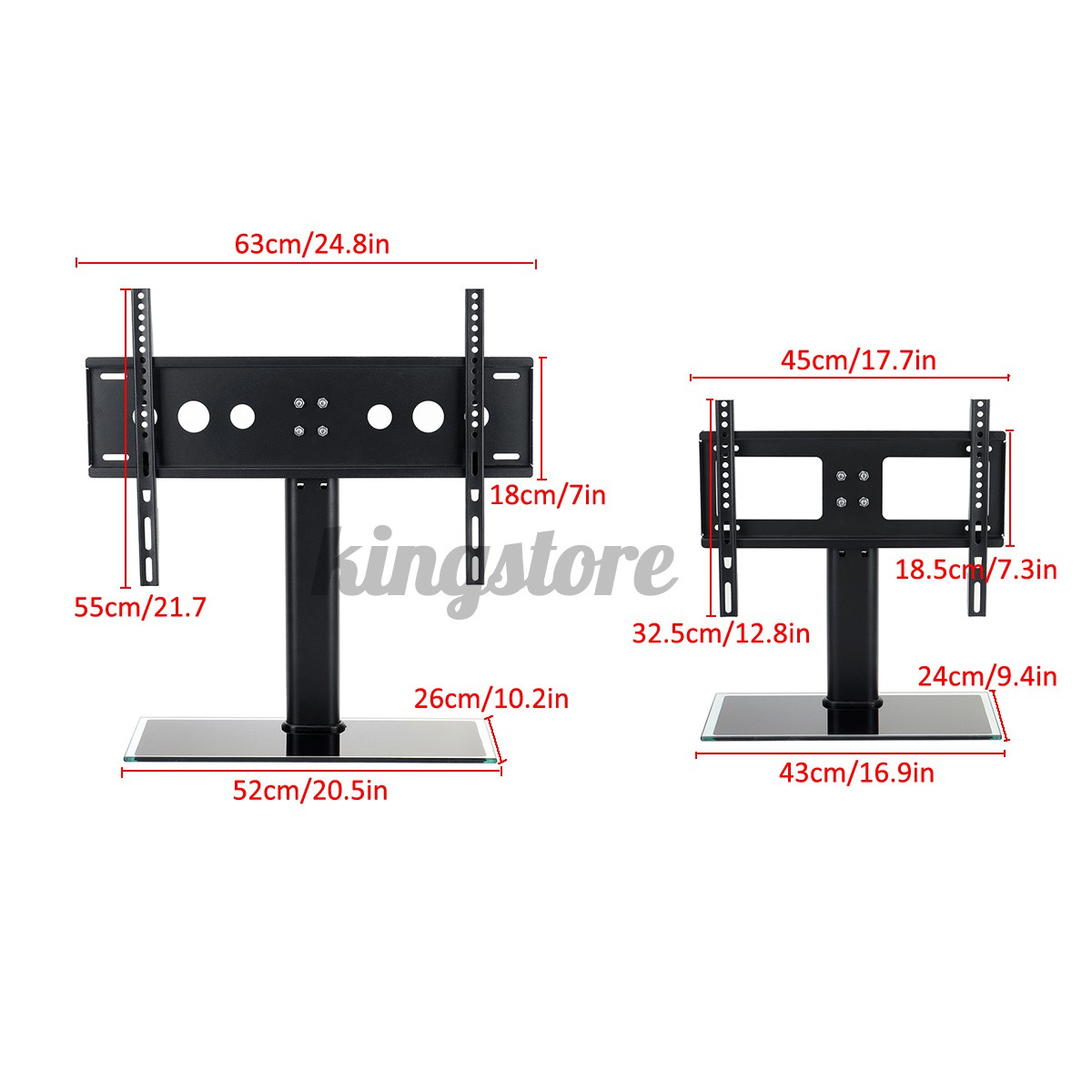 Universal Tabletop TV Stand Base with Swivel Mount for TVs up to 65"Flat Panel Screen or Curved TVs Height Adjustable | BigBuy360 - bigbuy360.vn