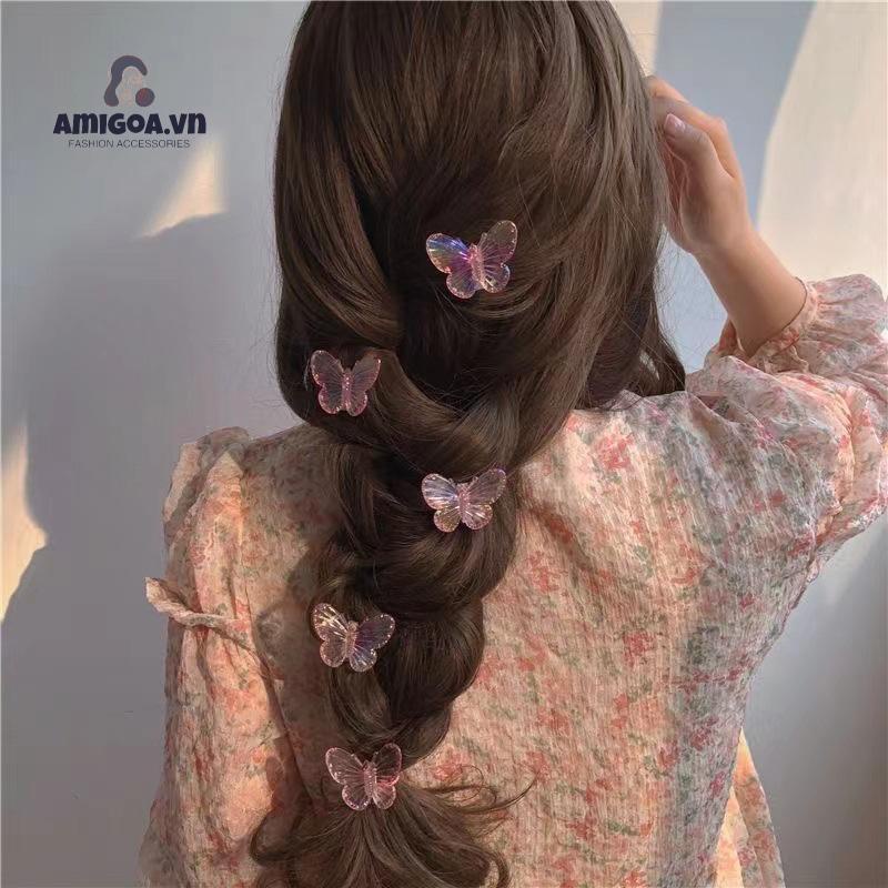 Kẹp Tóc Hình Bươm Bướm Nhiều Màu Xinh Xắn Cho Nữ