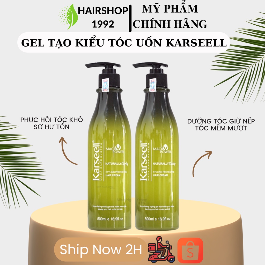 Xả khô KARSEELL dạng gel 500ml Kem tạo sóng xoăn gel bóp xoăn KARSEELL chính hãng - Hairshop 1992