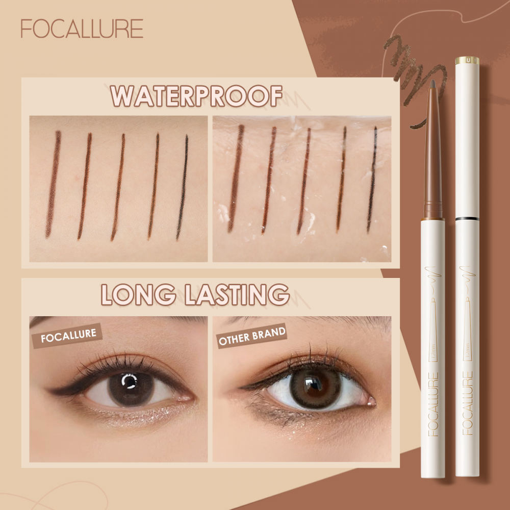 Bút chì kẻ mắt Focallure dạng gel siêu mảnh 1.7mm