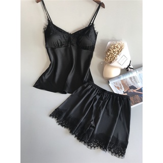 Đồ ngủ nữ 2 dây sexy gợi cảm lụa phi mềm mại DB05