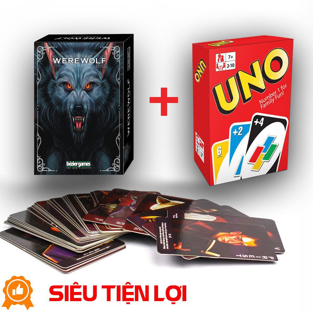 COMBO BÀI MA SÓI ULTIMATE DELUXE + 1 BỘ UNO bản dày – GIÁ RẺ TIỆN LỢI