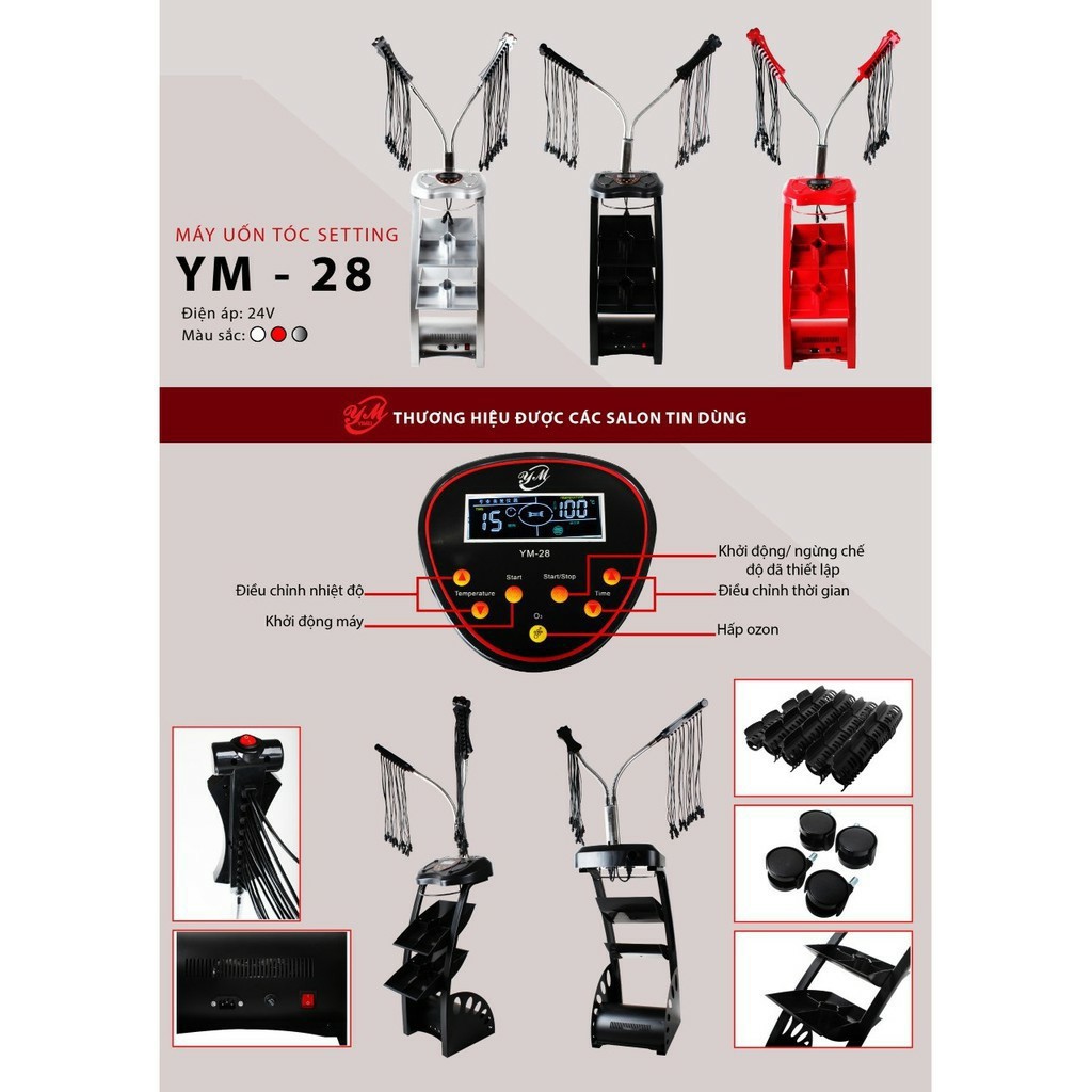 Máy uốn tóc setting 24V 40 dây YM-28 (BH 6 tháng)