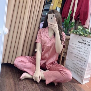 Bộ lụa gấm áo cộc quần dài