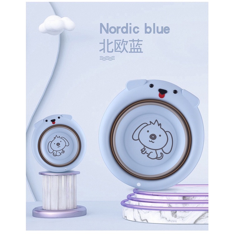 Chậu rửa mặt Gấp Gọn Tiện Lợi, Hình Con Vật Dễ Thương Cho Bé