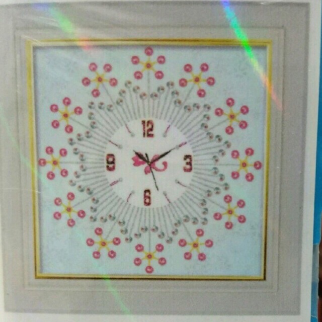 Tranh đính đá đồng hồ Hoa YN5310 (50x50) chưa đính