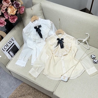 Áo sơ mi tiểu thư cổ ren sang chảnh - Mã 115