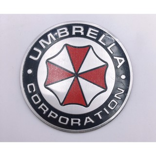 Decal dán logo dán xe umbrella corporation viền đen nền đỏ
