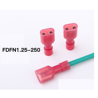 Đầu cos ghim đực cái bằng Nylon chịu nhiệt, chống cháy MDFN / FDFN túi 50 cái