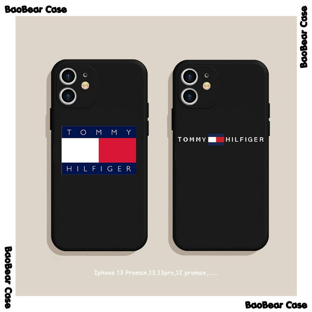 Ốp TOMMY HILFIGER  viền vuông cao cấp iphone 15prm,15plus,15pro,15,14 promax,13pro,13,12promax,12pro/12, 11promax, 11pro