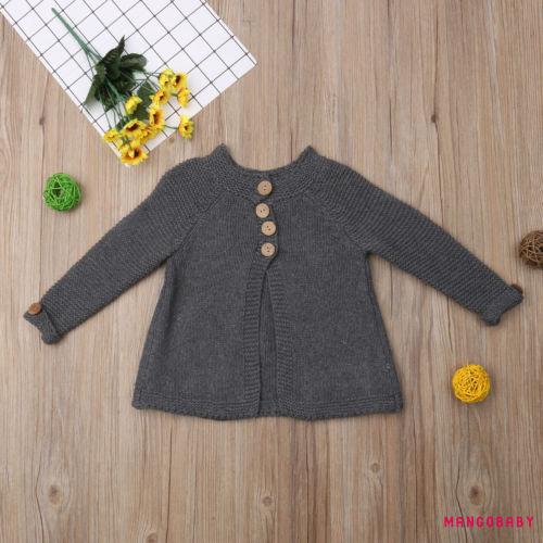 Áo khoác len cardigan dáng dài cho bé gái