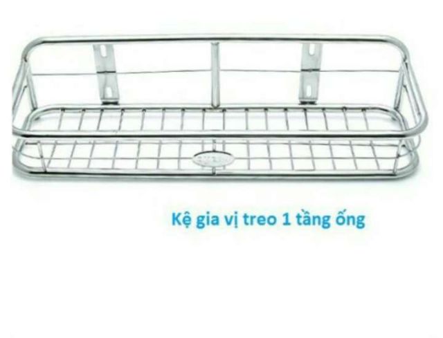 Kệ gia vị inox 1tầng [ Bảo hành 5 năm đối với kệ inox 304]