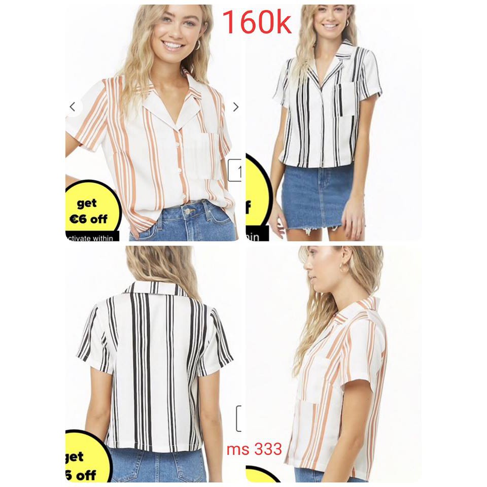 Áo croptop sơmi F21