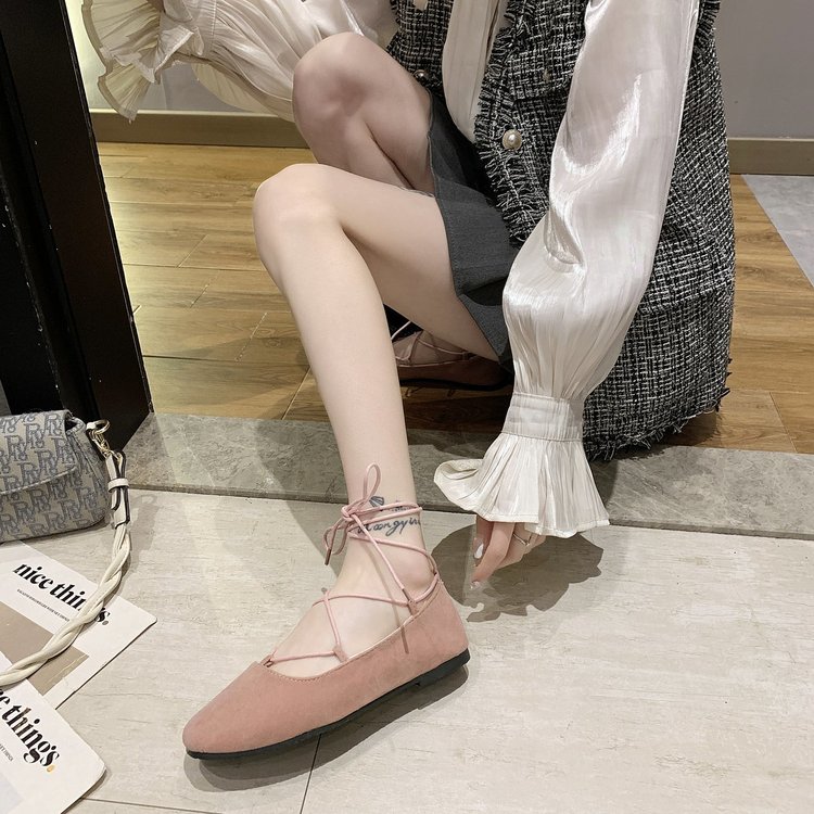 Giày Nữ Đế Bệt Cột Dây Màu Trơn Thoải Mái | BigBuy360 - bigbuy360.vn