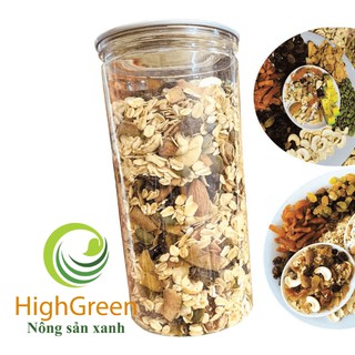 Ngũ cốc Granola nhiều loại hạt - Ngũ cốc ăn kiêng 8 loại hạt, không đường, rang mộc tự nhiên Yến mạch giảm cân