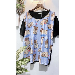áo thun thái unisex bigsize[hình chó xanh] KY12
