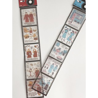 Set sticker dây polaroid trang trí sổ