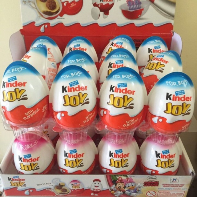 THÙNG TRỨNG KINDER JOY 72 QUẢ