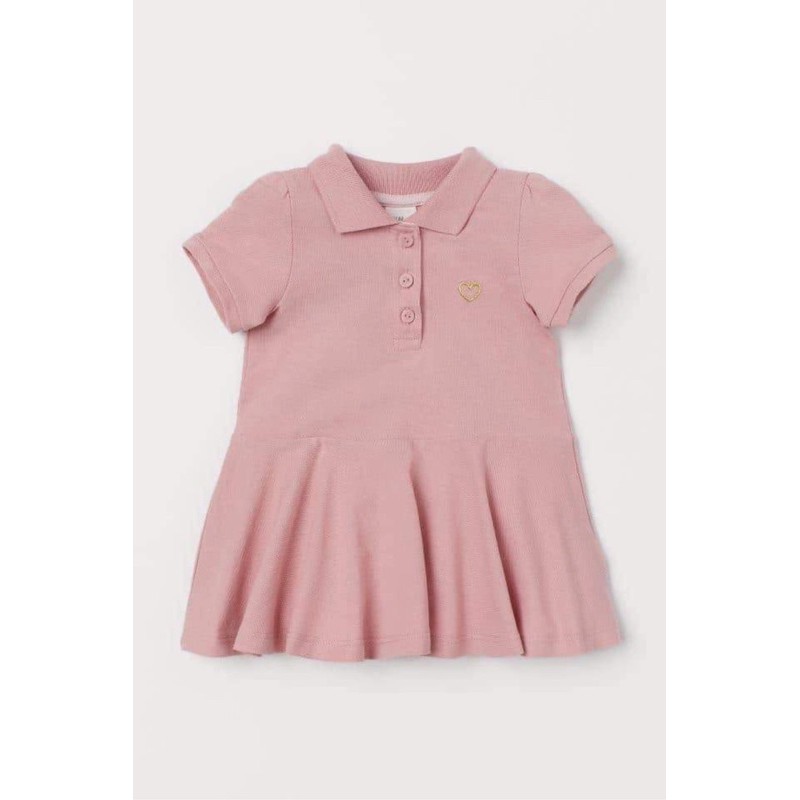 VÁY HM HỒNG CỔ POLO