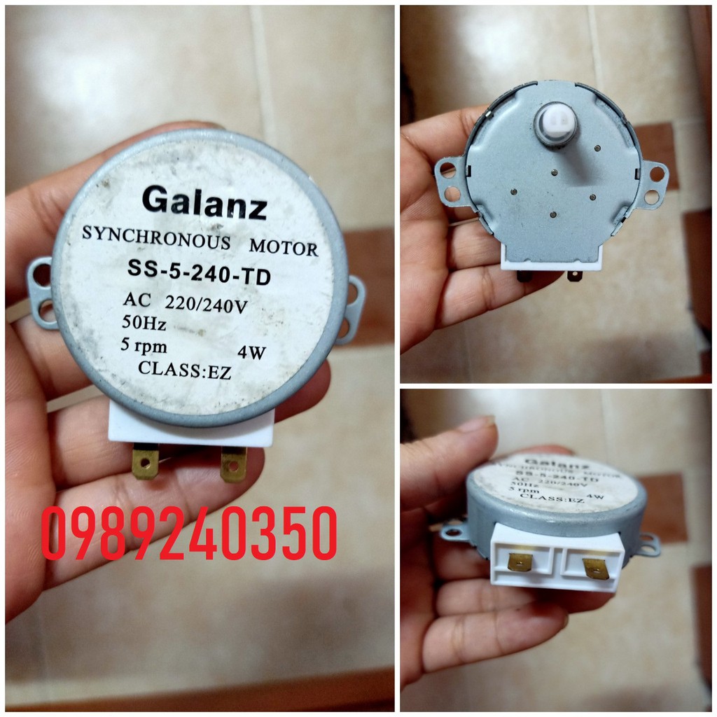 Mô tơ quay đĩa lò vi sóng 220V trục vát