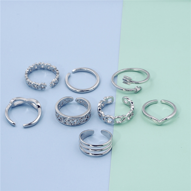 Set 8 Nhẫn Thiết Kế Tinh Tế Cho Nữ
