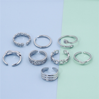 Set 8 Nhẫn Thiết Kế Tinh Tế Cho Nữ