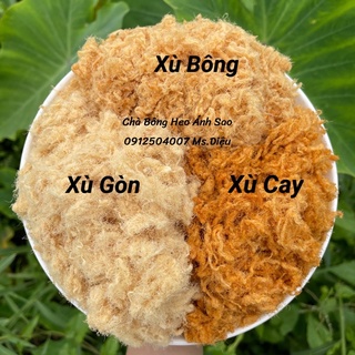 Combo 3 loại: chà bông heo xù gòn, xù bông, xù cay mỗi loại 300g - chà bông heo ánh sao