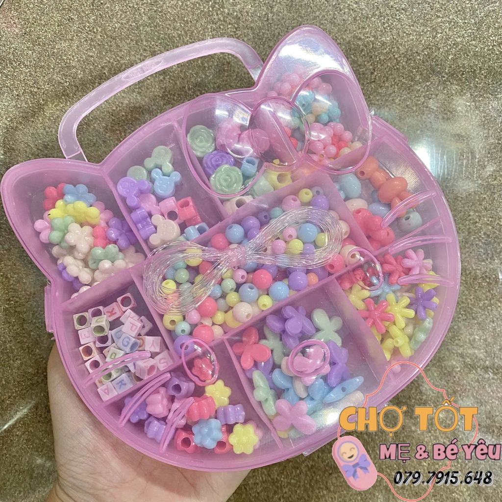 Hộp Xâu Hạt, Xâu Vòng, Xỏ Dây Chuỗi Hạt Cho Bé