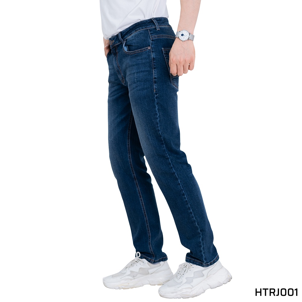 [Mã SRBACK010912 hoàn 20K xu đơn 50K] Quần jean nam H90 dáng slimfit màu xanh đậm chất bò co giãn HTRJ001 | BigBuy360 - bigbuy360.vn