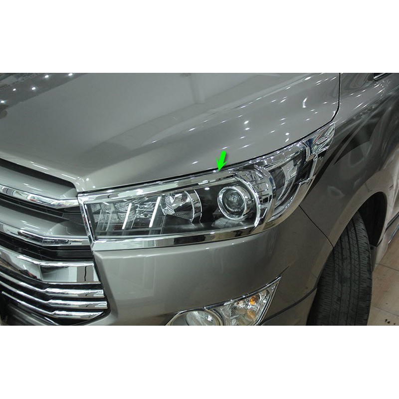 Ốp viền đèn pha, hậu xe Toyota Innova 2017 2018 2019 2020 2021 mạ crom cao cấp