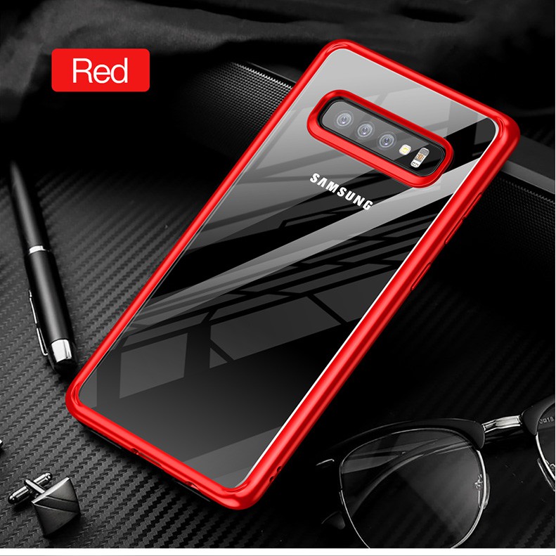 [⚡️SIÊU HOT]Ốp Lưng Galaxy S10 - S10 Plu Lưng Trong Viền Màu Totu AA042, Chống Bám Bẩn, Bảo Vệ Camera