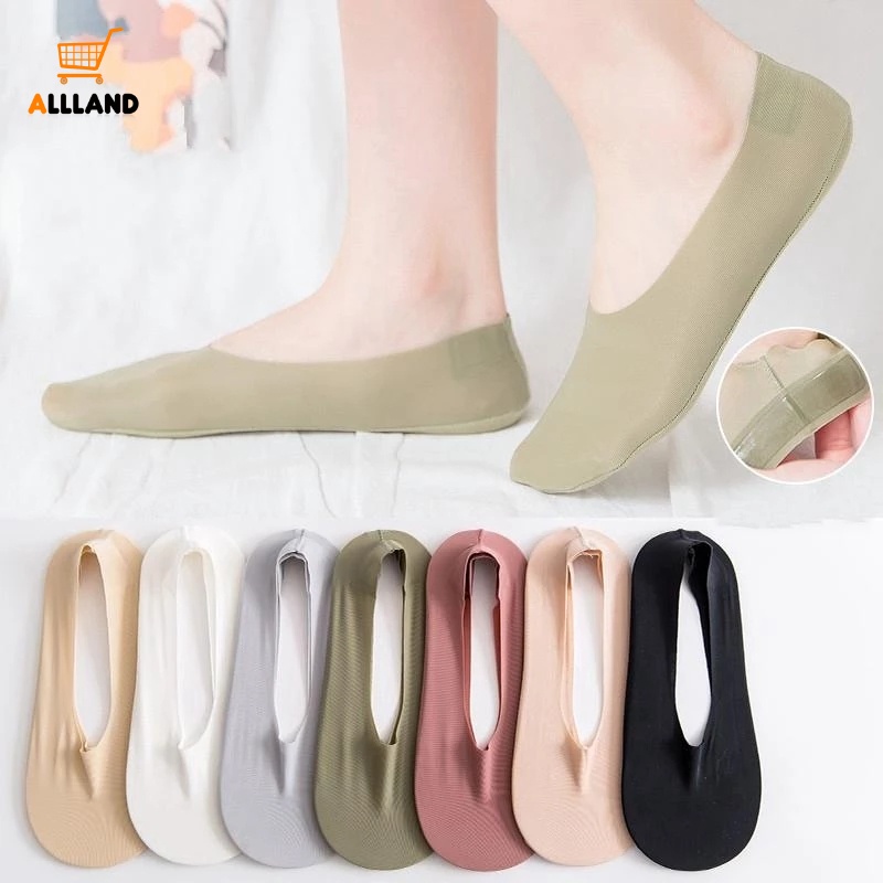 Vớ Cổ Thuyền Tàng Hình Màu Sắc Kẹo Ngọt Thấm Hút Mồ Hôi Chống Trượt Cho Nữ