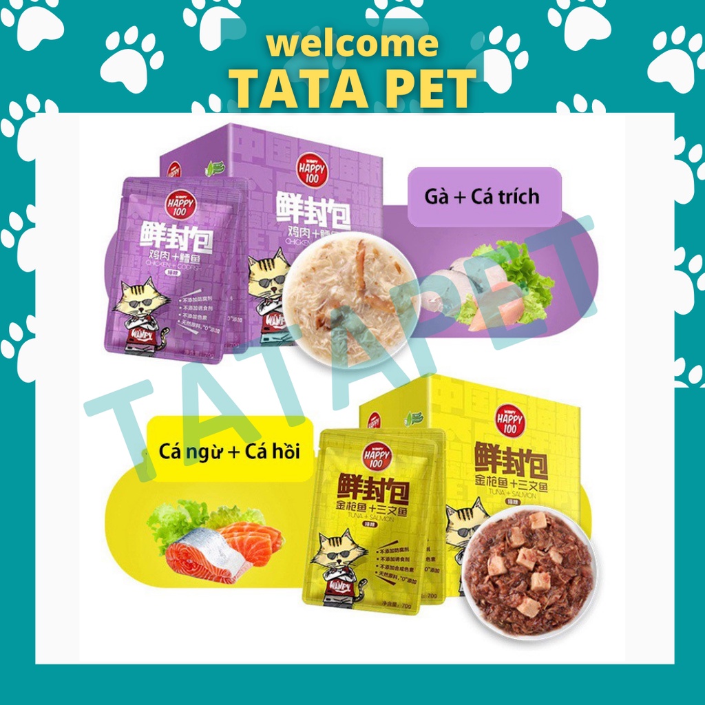 Pate cho mèo Wanpy Happy gói 70gr TATAPET