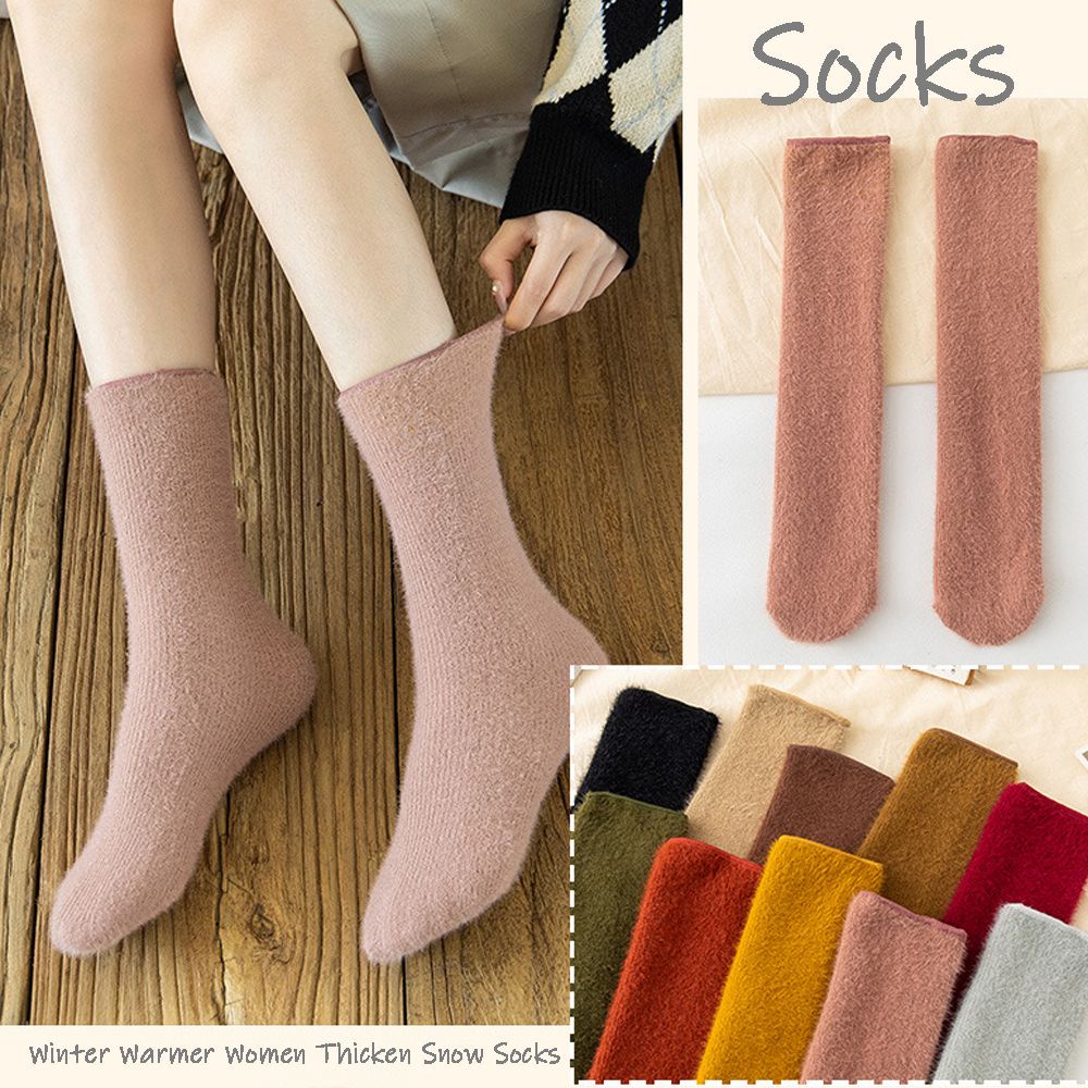 Vớ Nhung Mềm Mại Dày Dặn Giữ Ấm Nhiều Màu Sắc Thời Trang Mùa Đông Cho Nam Và Nữ Dùng Làm Quà Giáng Sinh