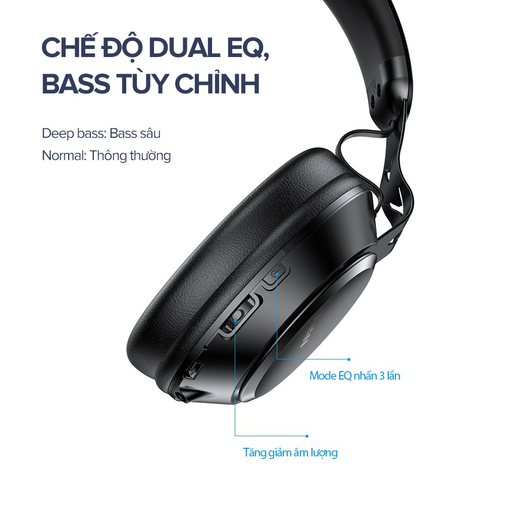 Tai Nghe Bluetooth Over-Ear VIVAN Liberty H100 Siêu nhẹ 200g Chống Ồn Thụ Động